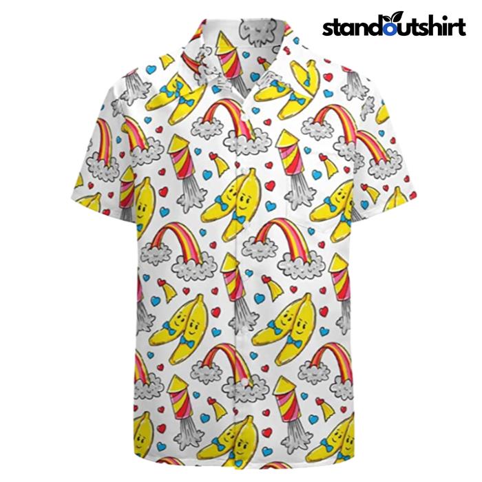 Banana Pride Month Rainbow Lgbt Print Summer Hawaiian Shirt