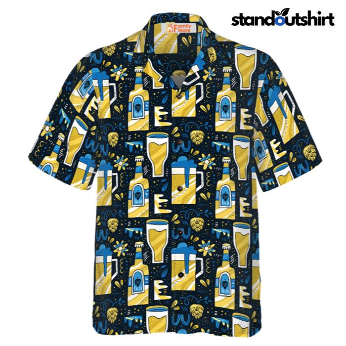 Beer Pattern Hawaiian Shirt